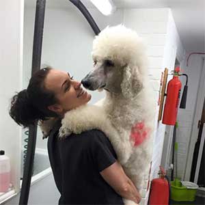 Helen with a Poodle